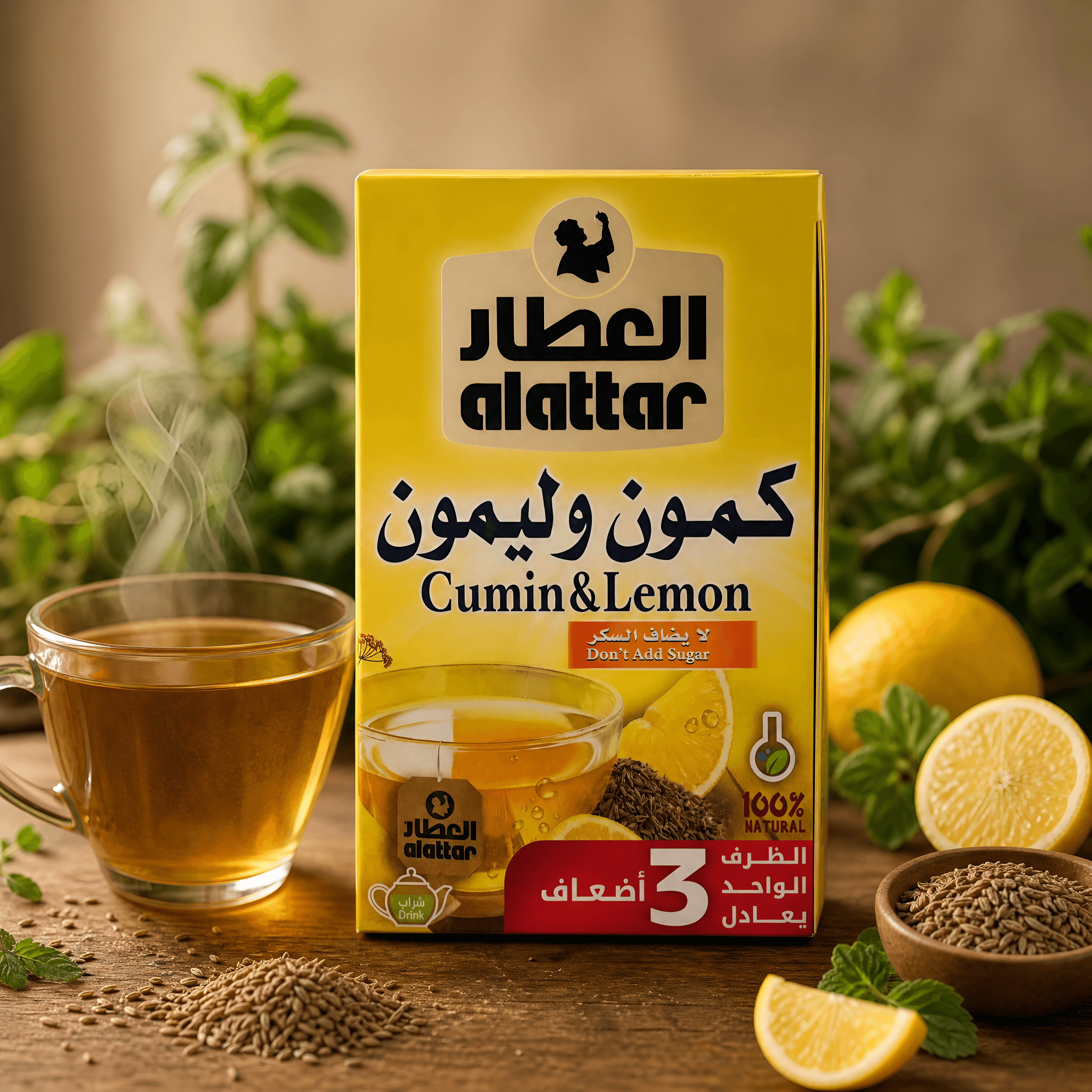 Al-Attar Cumin & Lemon herbal tea