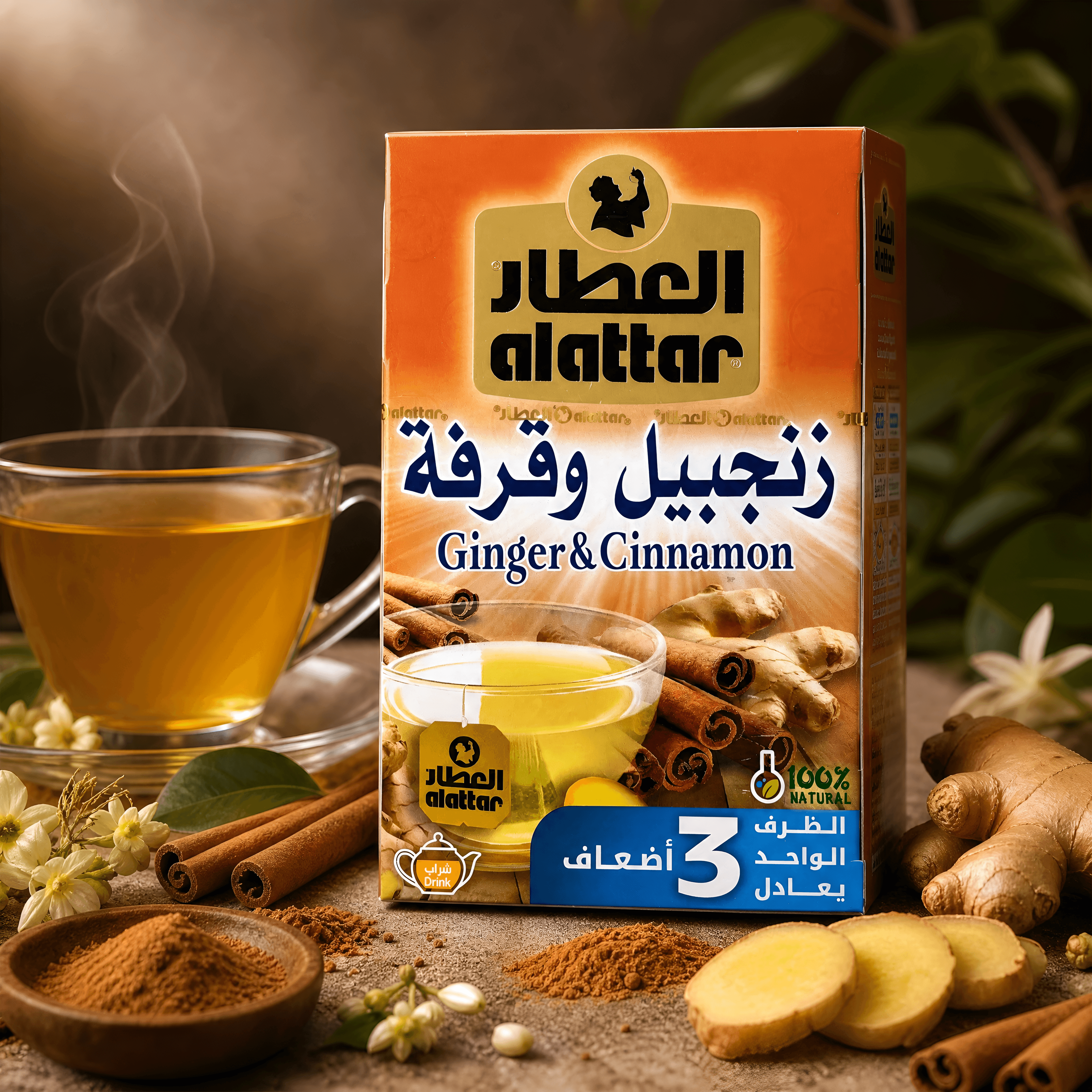 Al-Attar Ginger & Cinnamon herbal tea
