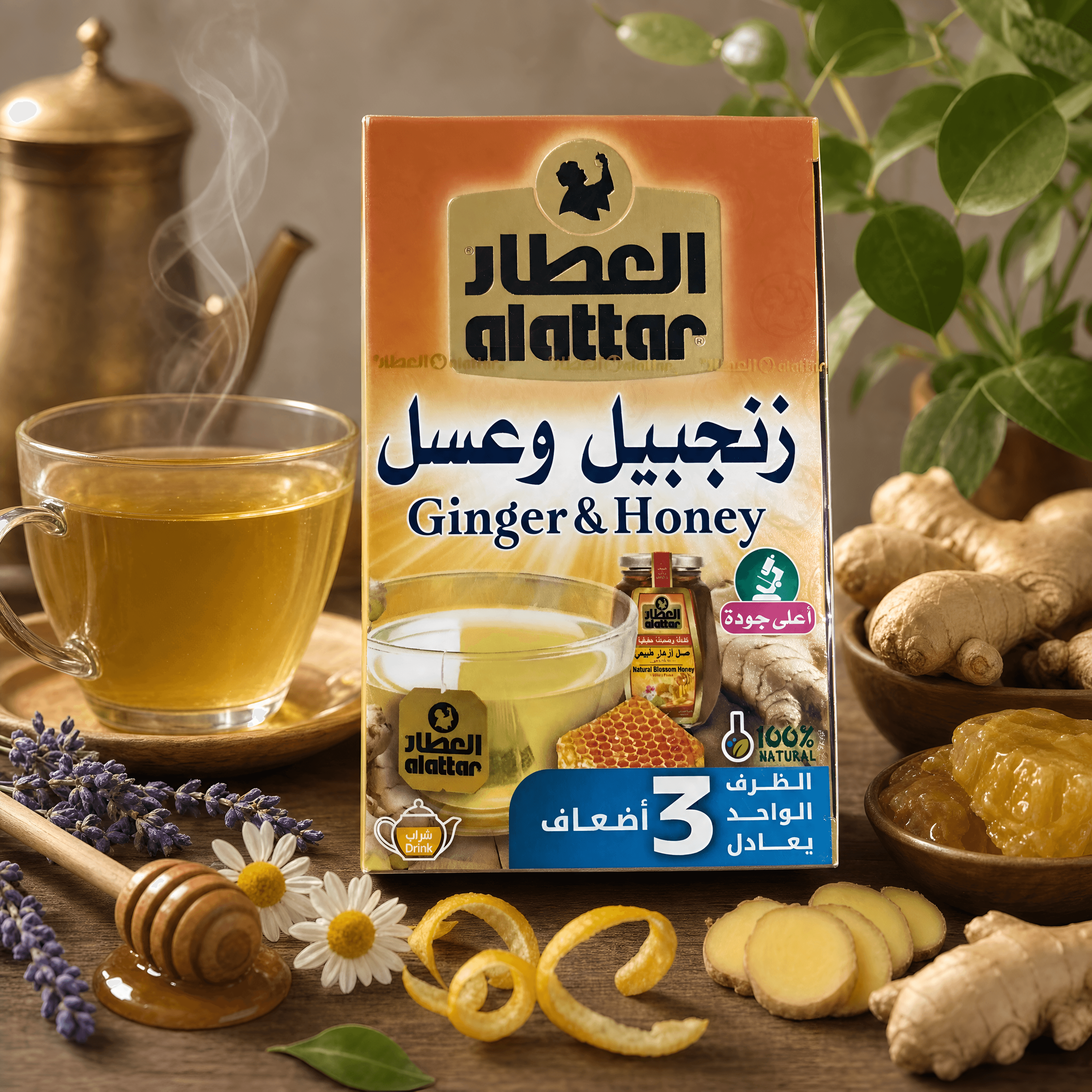 Al-Attar Ginger & Honey herbal tea