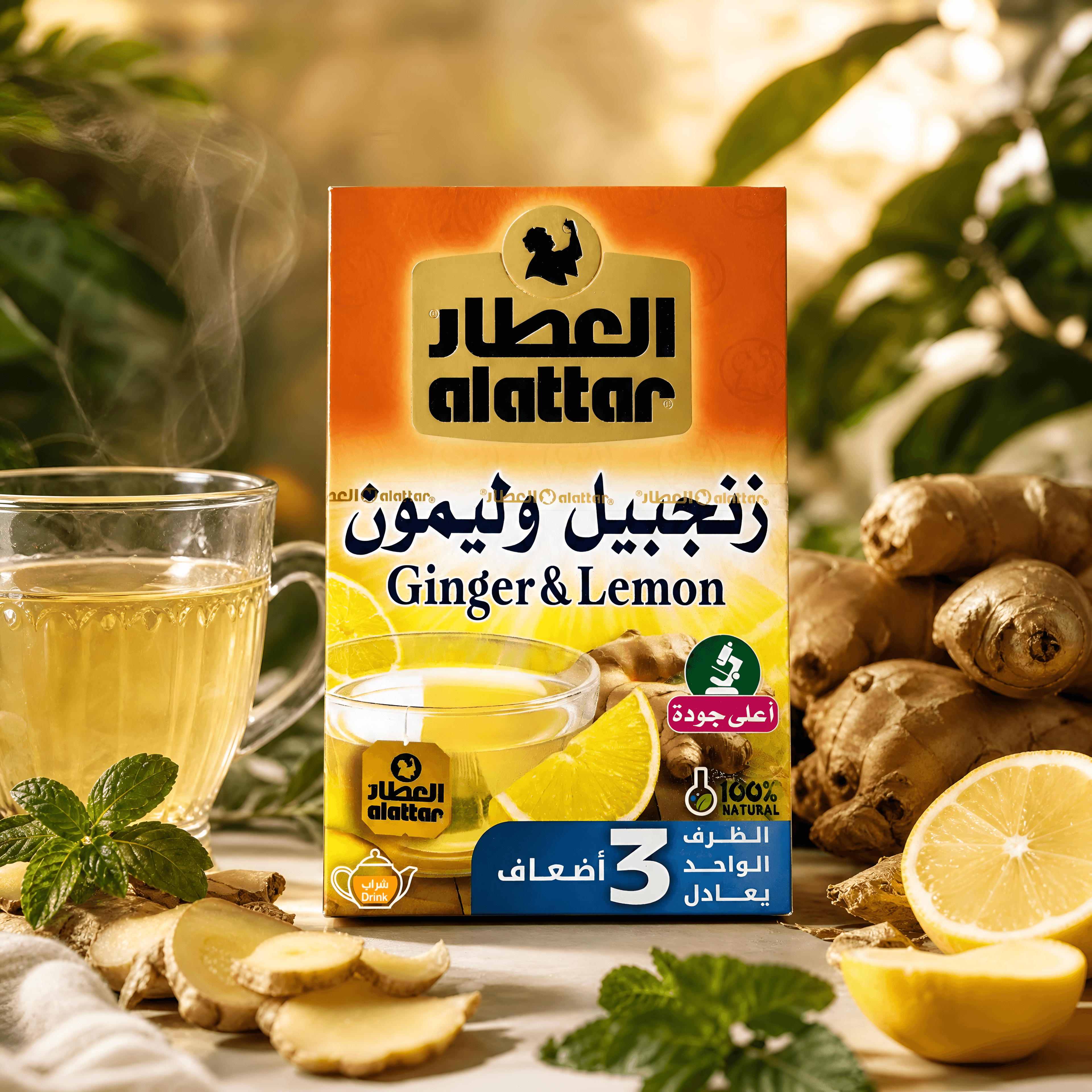 Al-Attar Ginger & Lemon herbal tea