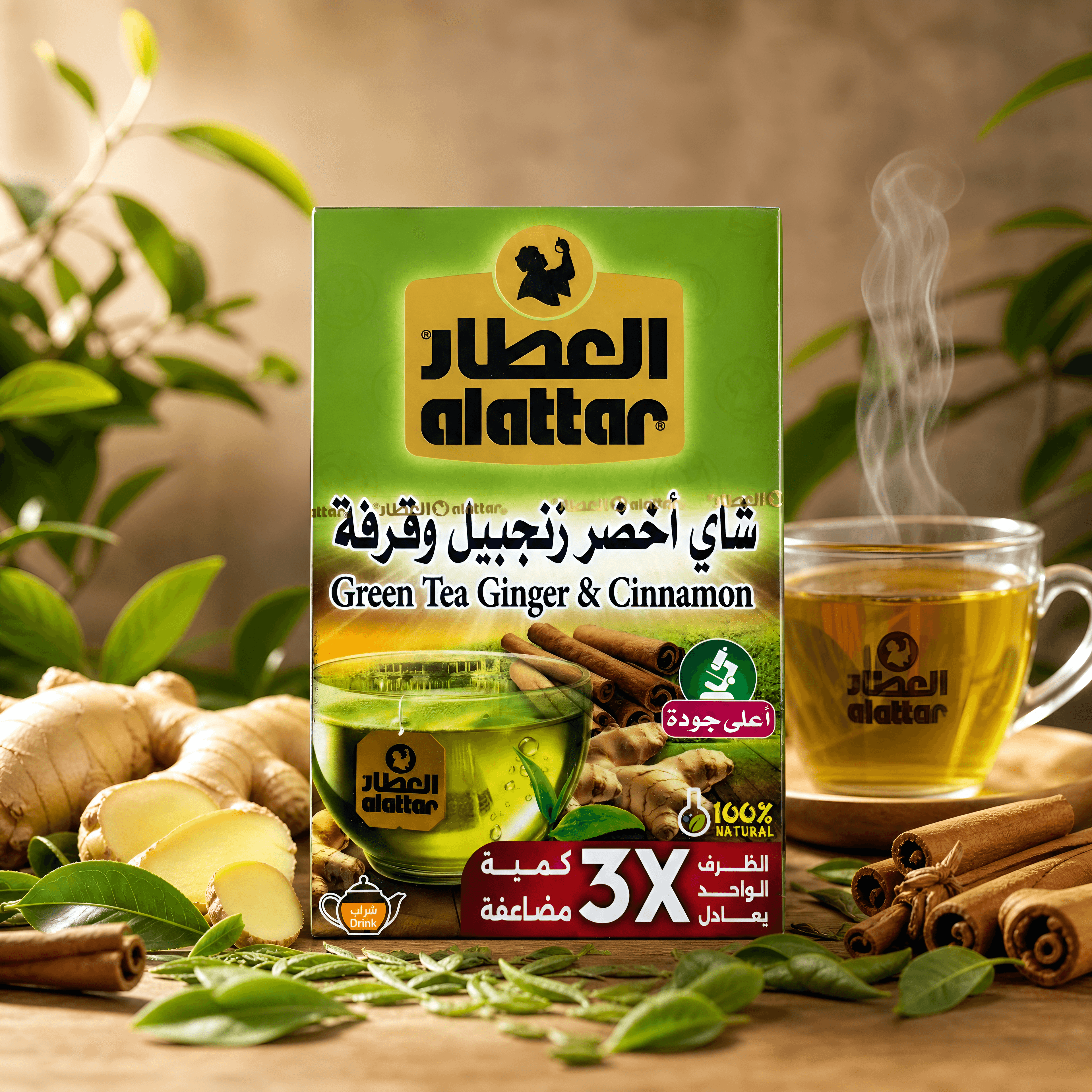 Al-Attar Green Tea Ginger & Cinnamon